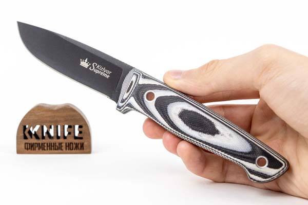 Нож Nikki AUS-8 Black BlackWhite G-10 от Kizlyar Supreme