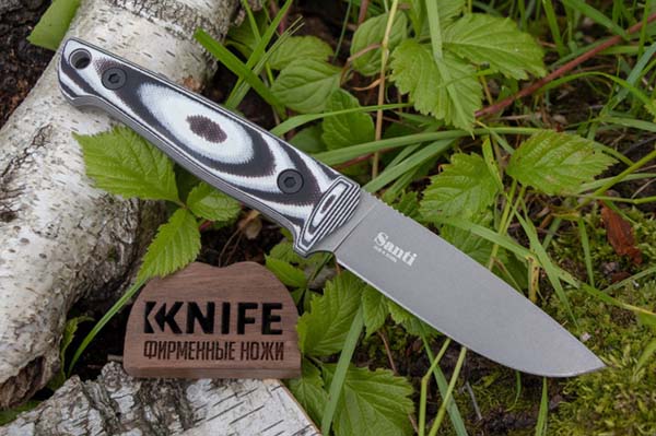 Нож Santi AUS-8 Tacwash Black White G-10 от Kizlyar Supreme
