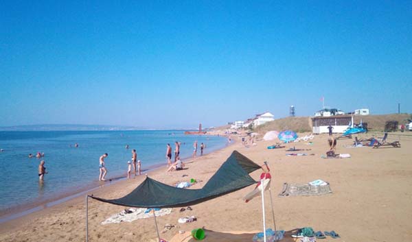 Пляж Песчаная балка поселок Приморский