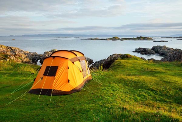 Установка многосекционной шатровой палатки