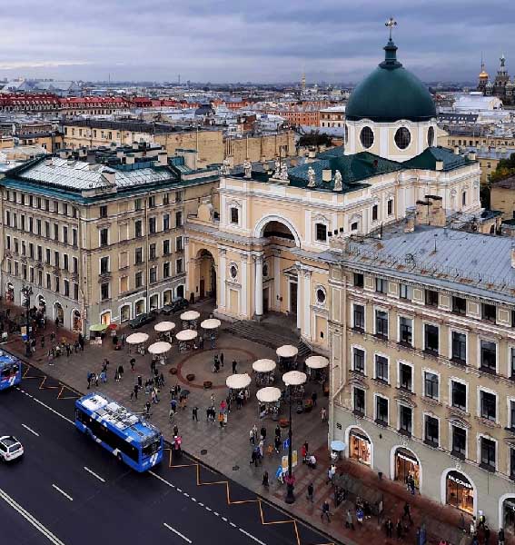 Вид с Думской башни в Санкт-Петербурге