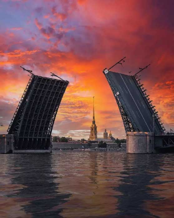 Вид с 2-го Адмиралтейского острова в Санкт-Петербурге