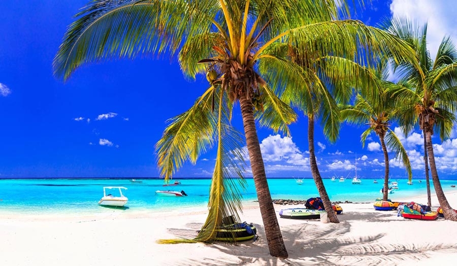 Маврикий, пляж, пальмы, океан, идиллия, рай