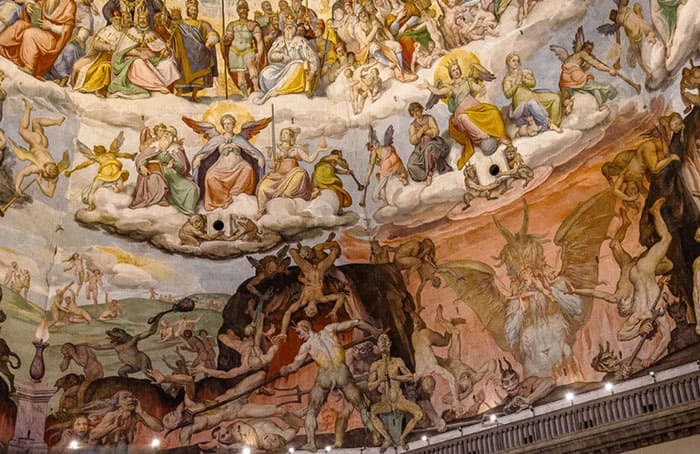 Фрески Страшного суда на куполе во Флоренции