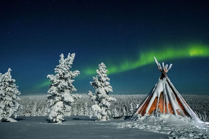 Увидеть северное сияние в финской Лапландии