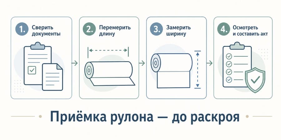 Приемка рулона ткани