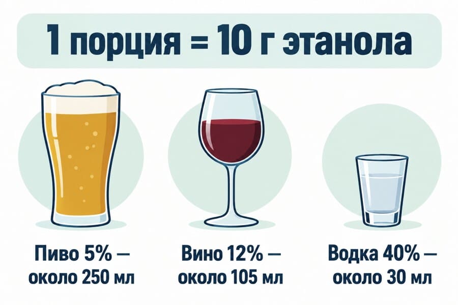 Объемы алкоголя