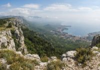 Панорама с края высокого горного плато