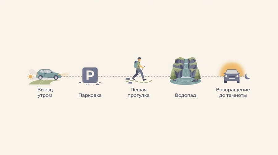 Схема активного туристического дня